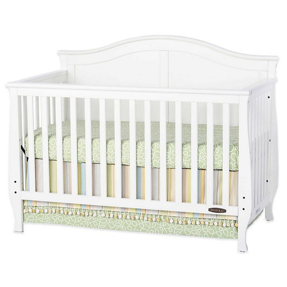 4-in-1 Convertible Crib in White